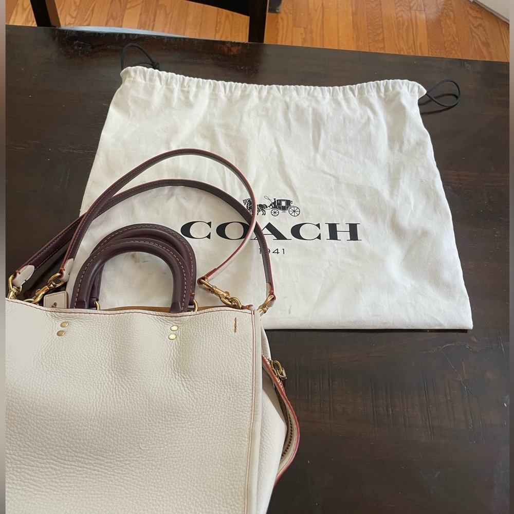 Coach Leather Creme Colored Bag